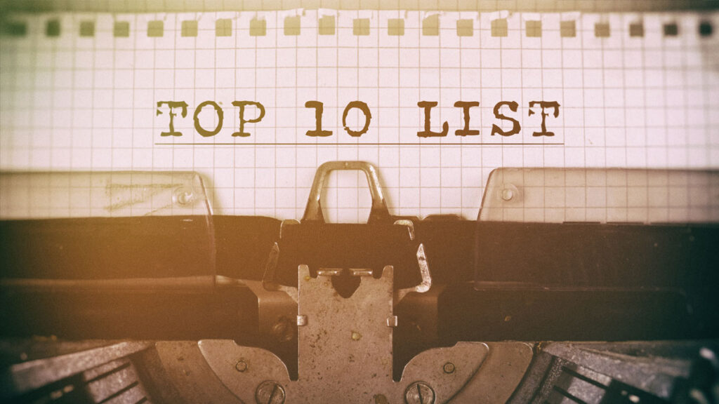 top 10 list