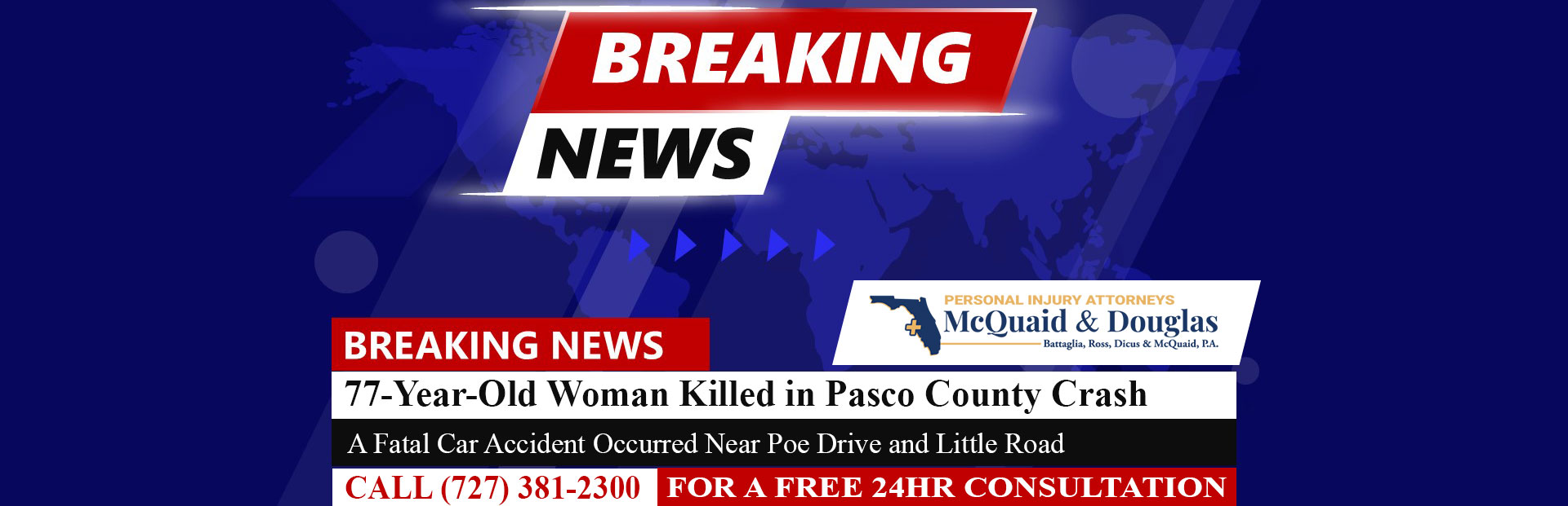 [11-17-24] 77-Year-Old Woman Killed in Pasco County Crash