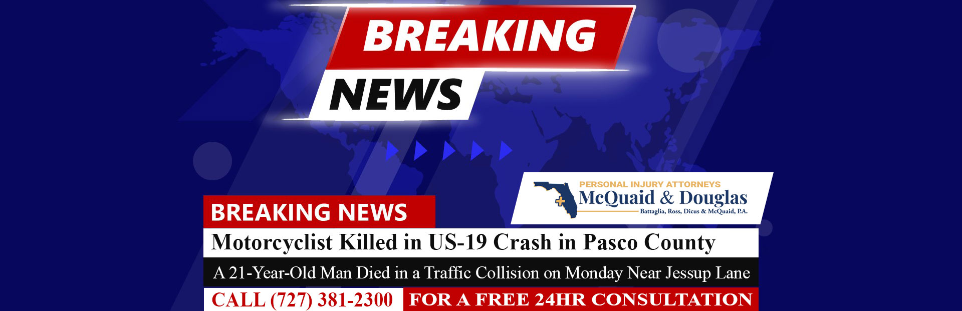 [01-28-25] Odessa Motorcyclist Killed in US-19 Crash in Pasco County